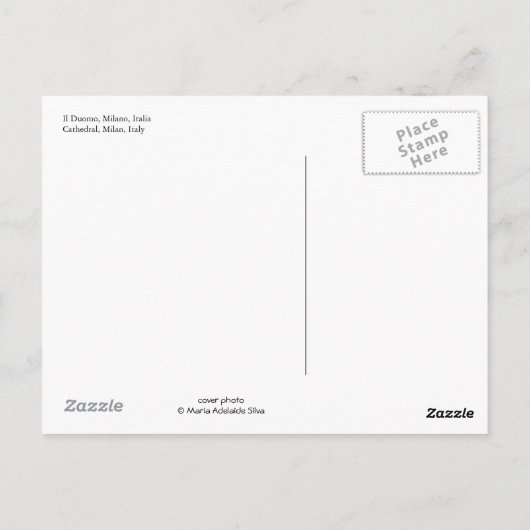 Postkarte "Il Duomo, Milano" (Rückseite)