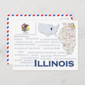 Postkarte "Illinois" (Vorne/Hinten)