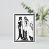 Postkarte: Illustration von Aubrey Beardsley Postkarte (Stehend Vorderseite)