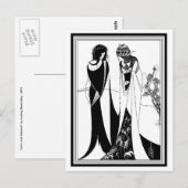 Postkarte: Illustration von Aubrey Beardsley Postkarte (Vorne/Hinten)