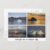 Postkarte Ilulissat Mitternachtssonne (Vorne/Hinten)