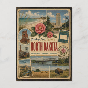 Postkarte im authentischen Vintage-Stil von North
