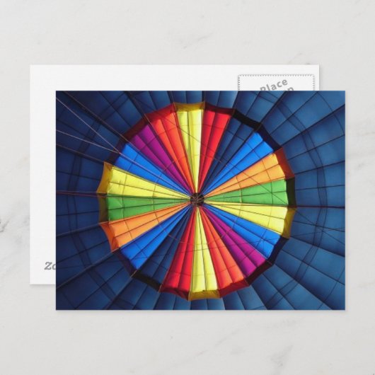 Postkarte im Heißluftballon (Vorne/Hinten)