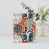 Postkarte im japanischen Stil mit Kugeln und Wirbe (Stehend Vorderseite)