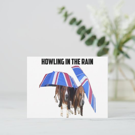 Postkarte im Regen (Stehend Vorderseite)