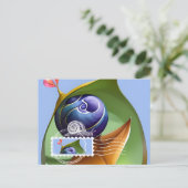 Postkarte im Stil Maxi Card, Schnecke, Postkreuzun (Stehend Vorderseite)