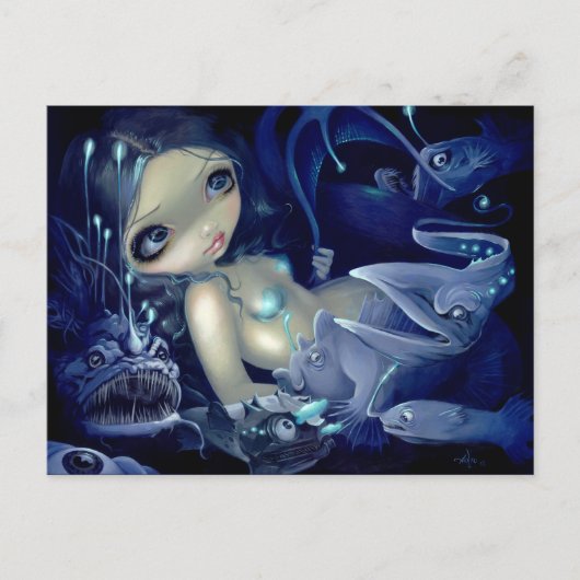 Postkarte "In den Abgrund" (Vorderseite)