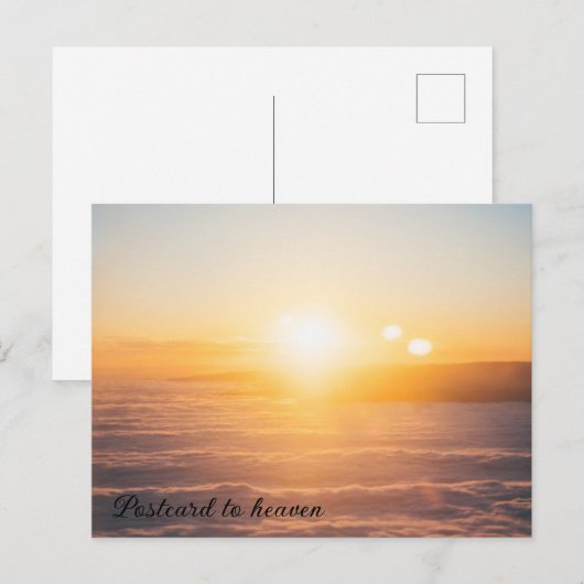 Postkarte in den Himmel (Vorne/Hinten)