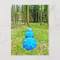 Postkarte - in Reih und Glied