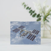 Postkarte / Internationale Raumstation (Stehend Vorderseite)