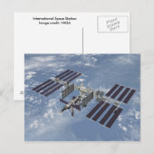 Postkarte / Internationale Raumstation (Vorne/Hinten)