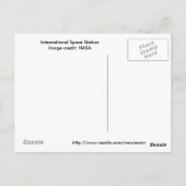 Postkarte / Internationale Raumstation (Rückseite)