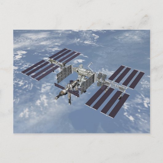Postkarte / Internationale Raumstation (Vorderseite)