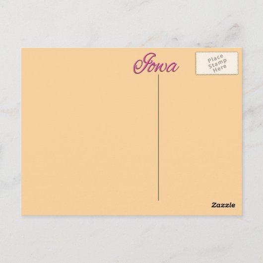 Postkarte - IOWA (Rückseite)