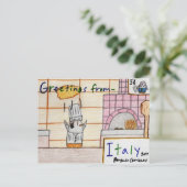 Postkarte ‚Italien‘ (Stehend Vorderseite)