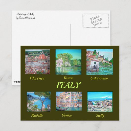 Postkarte Italiens (Vorne/Hinten)