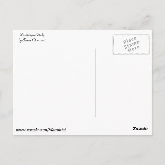 Postkarte Italiens (Rückseite)