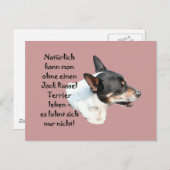 Postkarte "Jack Russel Terrier" (Vorne/Hinten)