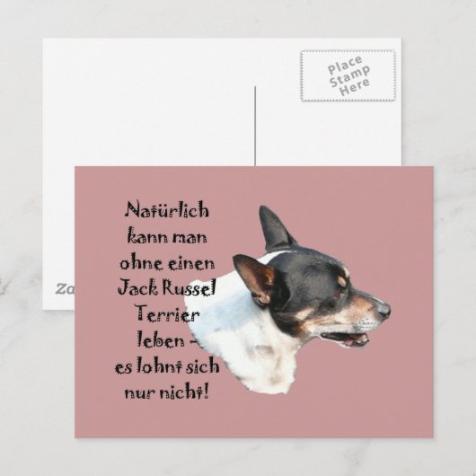 Postkarte "Jack Russel Terrier" (Vorne/Hinten)