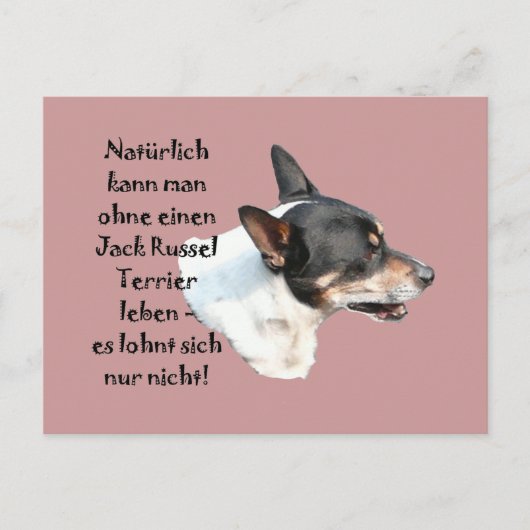 Postkarte "Jack Russel Terrier" (Vorderseite)