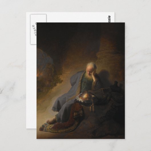 Postkarte Jeremiah Jerusalem Rembrandt (Vorne/Hinten)