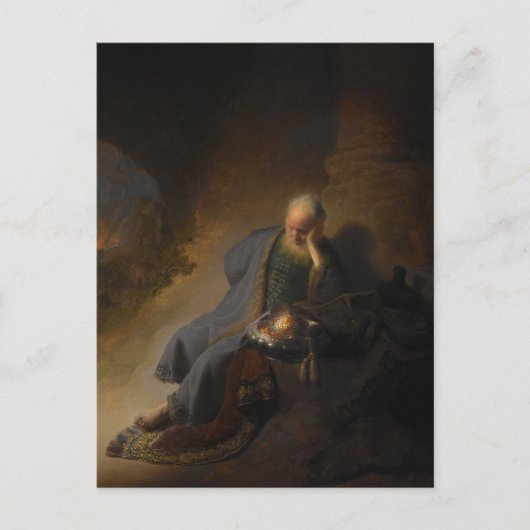 Postkarte Jeremiah Jerusalem Rembrandt (Vorderseite)