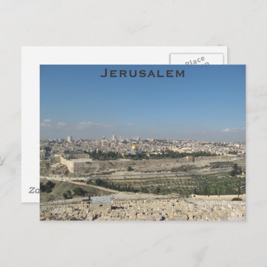 Postkarte Jerusalem (Vorne/Hinten)