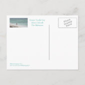 Postkarte/JOGGEN DER FRAU AM STRAND/ABACO-INSELN Postkarte (Rückseite)