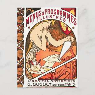 Postkarte: Jugendstil - Alphonse Mucha Postkarte