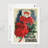 Postkarte: Jules Chéret. - Pastilles Geraudel Postkarte (Vorne/Hinten)