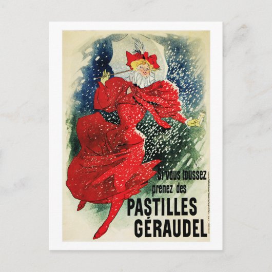 Postkarte: Jules Chéret. - Pastilles Geraudel Postkarte (Vorderseite)