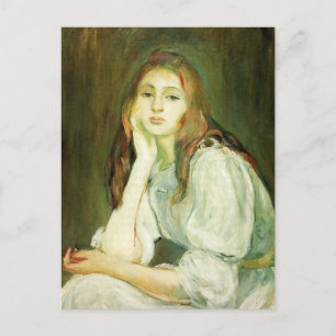 Postkarte Julia Daydreaming von Berthe Morisot