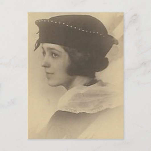 Postkarte junge Dame (Vorderseite)