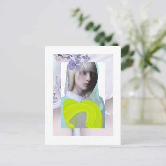 Postkarte Jungfrau Pastel und Fluo c (Stehend Vorderseite)