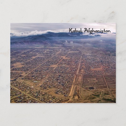 Postkarte:  Kabul von oben Postkarte (Vorderseite)