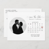 Postkarte | Kalender Save the Date (Vorne/Hinten)