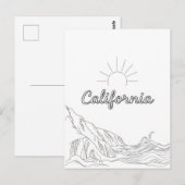 Postkarte Kalifornien (Vorne/Hinten)