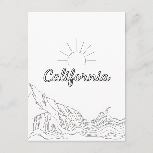 Postkarte Kalifornien (Vorderseite)