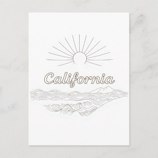 Postkarte Kalifornien (Vorderseite)