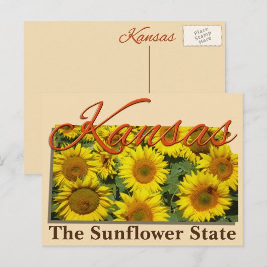 Postkarte - KANSAS (Vorne/Hinten)