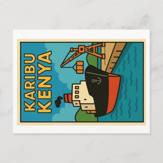 Postkarte - Karibu Kenya (Vorderseite)