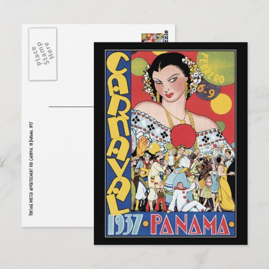 Postkarte: Karneval Postkarte (Vorne/Hinten)