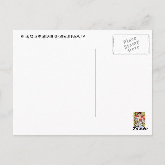 Postkarte: Karneval Postkarte (Rückseite)