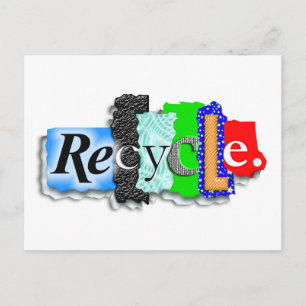 Postkarte: Karte: "GERECYCELT" Postkarte