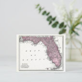 Postkarte: Karte von Florida, 1921 (Stehend Vorderseite)