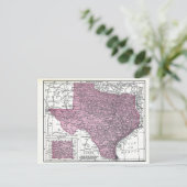 Postkarte: Karte von Texas, 1921 (Stehend Vorderseite)