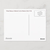 Postkarte: "Kätzchen spielen mit Käfern" Postkarte (Rückseite)