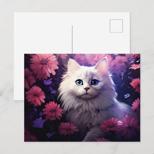 Postkarte Katze Fleur 2 (Vorne/Hinten)