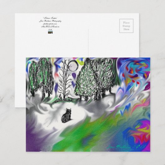 Postkarte "Katzen Farben" (Vorne/Hinten)