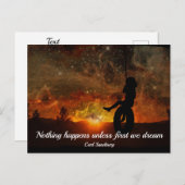 Postkarte "Kind in Reifenschwung" (Vorne/Hinten)